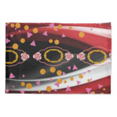 ピローケース抽象芸術赤白黒 枕カバー (裏面)