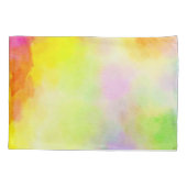 ピローケース水彩黄色 枕カバー (裏面)