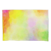 ピローケース水彩黄色 枕カバー (正面)