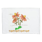 ピローケース白蛙きのこフローラ 枕カバー (正面)