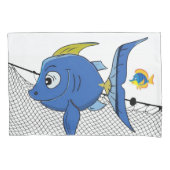 ピローケース魚釣りネット魚釣り 枕カバー (正面)