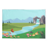 ピローケース：日の出の尾根 枕カバー (裏面)