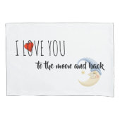 ピローケースSet-Iは月と背中にあなたを愛する 枕カバー (正面左)