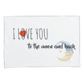 ピローケースSet-Iは月と背中にあなたを愛する 枕カバー (正面右)