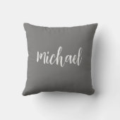 ピロースクリプトカスタム独自の名前グレエレガントートレンディー クッション (裏面)