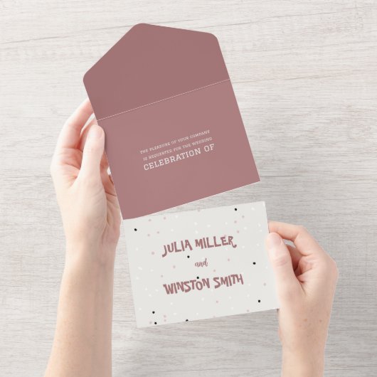 ピロートークコレクション結婚式招待状 オールインワン招待状 (貼ってはがせる)