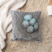 ピローバードの巣を撮影する自然卵 クッション (ブランケット)