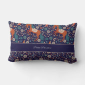 ピローパラダイスブランドモダンアートホース抽象芸術 ランバークッション (裏面)