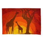 ピローパーソナライズされたケースアフリカサファリキリンS 枕カバー (正面左)