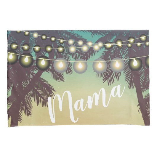 ピローパーソナライズされたケースビーチサンセットパームツリーS 枕カバー (正面右)