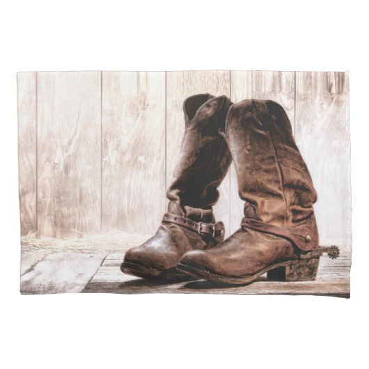 ピローパーソナライズされたケースブーツ田舎風 枕カバー (正面左)