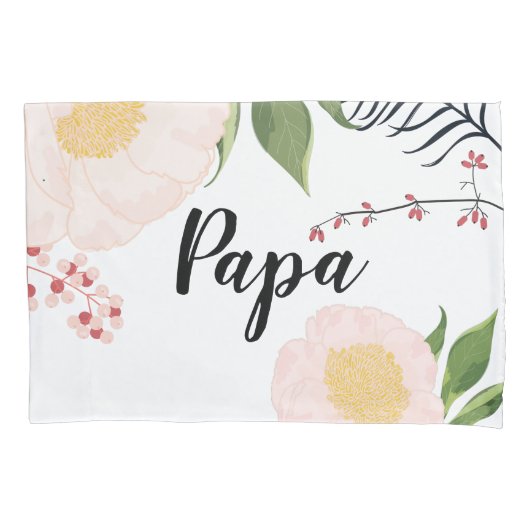 ピローパーソナライズされたケースベビーピンクコスモスオンウィット 枕カバー (正面左)