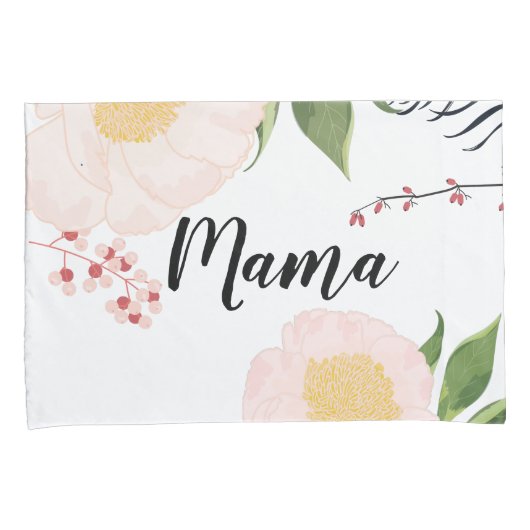 ピローパーソナライズされたケースベビーピンクコスモスオンウィット 枕カバー (正面右)