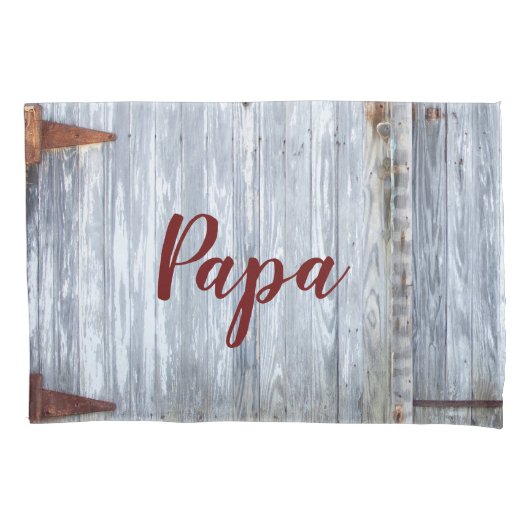 ピローパーソナライズされたケースホワイトウォッシュウッドバーンドゥー 枕カバー (正面左)