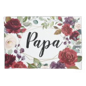 ピローパーソナライズされたケースホワイトローズ金ゴールドジオメトリ 枕カバー (正面左)