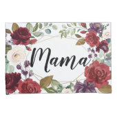 ピローパーソナライズされたケースホワイトローズ金ゴールドジオメトリ 枕カバー (正面右)