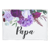 ピローパーソナライズされたケースラベンダーハイビスカスオンウィー 枕カバー (正面左)