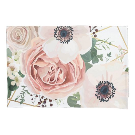 ピローパーソナライズされたケース幾何学的ガーデンバラ 枕カバー (正面左)