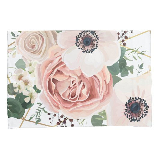 ピローパーソナライズされたケース幾何学的ガーデンバラ 枕カバー (正面右)