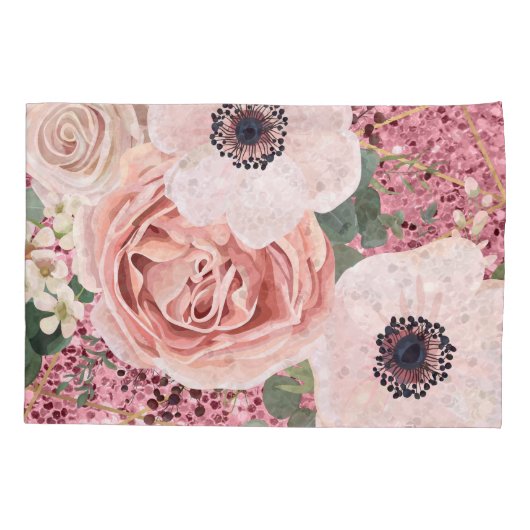 ピローパーソナライズされたケース幾何学的ガーデンバラ 枕カバー (裏面-左)