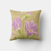 ピローパープルチューリップガーデンノート クッション (裏面)