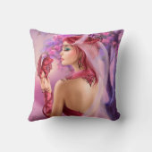 ピロービューティフルファンタジー女王及び赤いドラゴ クッション (裏面)