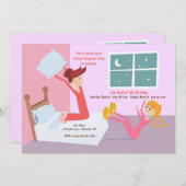 ピローファイトの眠りのパーティの招待状 招待状 (正面/裏面)