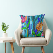 ピローフラワーアートモザイクホームデコモダンア クッション (椅子)