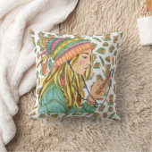 ピローボーホハットガール クッション (ブランケット)