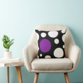 ピローモダン白黒と紫（円） クッション (椅子)