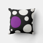 ピローモダン白黒と紫（円） クッション (裏面)