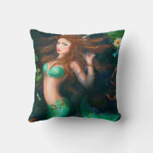 ピローライリと湖の美しいファンタジーマーメイド クッション (裏面)