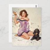 ピロー戦がピンと張る ポストカード (正面/裏面)