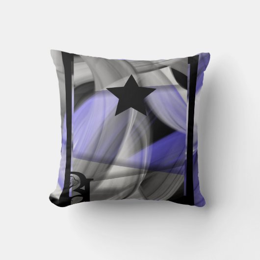 ピロー抽象芸術インテリアトレンドラベンダーバイオレット クッション (正面)