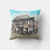 ピロー絵を描ズアイディアホームの装飾 クッション (裏面)