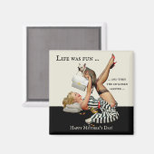 ピンおもしろいアップマザーズデイヴィンテージマグネット マグネット (正面/裏面)