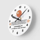 ピンおもしろいポン ラウンド壁時計 (傾斜)