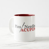 ピンおよび針のマグ ツートーンマグカップ (正面左)