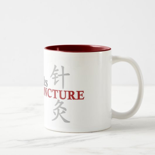 ピンおよび針のマグ ツートーンマグカップ (右)