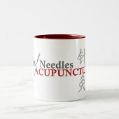 ピンおよび針のマグ ツートーンマグカップ (中央)