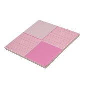 ピンかわいらしの斑点と正方形のタイルで タイル (側面)