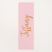 ピンかわいらしクと金ゴールド ヨガマット (正面)