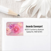 ピンかわいらしクのカーネーションスタイリッシュ写真 ラベル (インサイチュ)