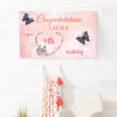 ピンかわいらしクハッピー94th誕生日 横断幕 (インサイチュ)