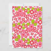 ピンかわいらしクフラワーズガールベビーシャワー招待状 招待状 (裏面)