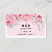 ピンかわいらしクフローラまつげの延長 名刺 (裏面)