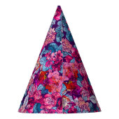 ピンかわいらしクフローラカスタムフォトハッピーバースデー パーティーハット (裏面)