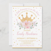 ピンかわいらしクフローラク王室のラウンプリンセス誕生日I 招待状 (正面)