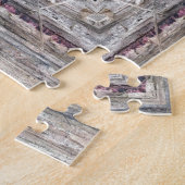 ピンかわいらしク色アステカインスパイア模様 ジグソーパズル (側面)