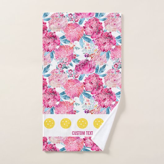 ピンかわいらしク花柄漬け玉スポーツ ハンドタオル (ハンドタオル)